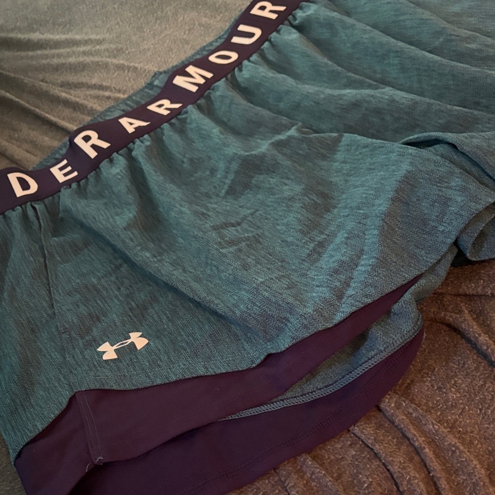 Under Armour Blue and Purple Performance Shorts - Picture 3 of 3